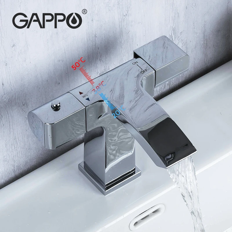 gappo thermostatic shower sets bathroom shower faucet brass basin faucet waterfall bathtub shower system thermostatic mixer free global shipping