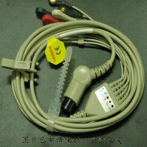 

Шестиконтактный кабель для ЭКГ Mindray PM7000/8000/9000 MEC1000/2000, аксессуары для монитора, 5 выводов