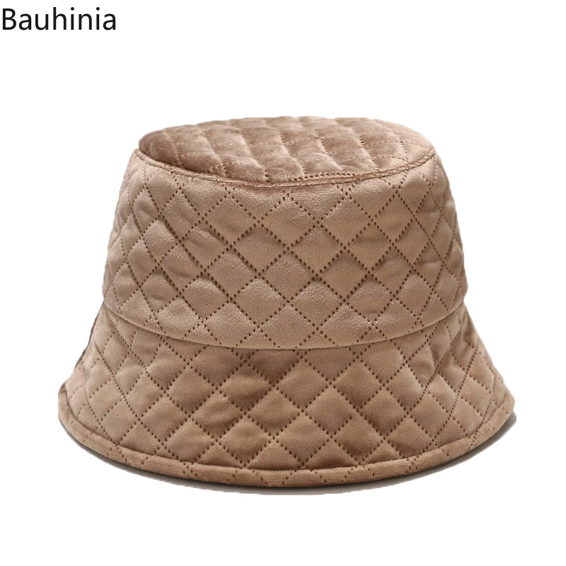 Шляпа Buahinia женская, осенне-зимняя, однотонная, в клетку, в японском уличном стиле, теплая, плоская, с небольшими полями