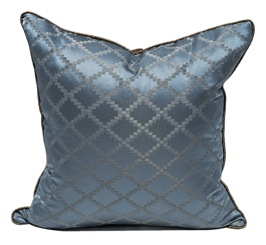 

Fashion design blue geometric plaid decorative throw pillow/almofadas case 45 50,european modern cushion cover home decorating