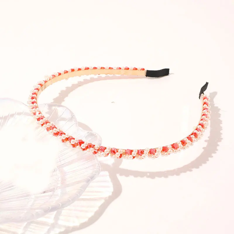 

Elegant Baroque Pearl Headbands for Women Bride Hair Accessories Elegant Hair Hoop Bezel Headwear Wedding Crystal Hairband