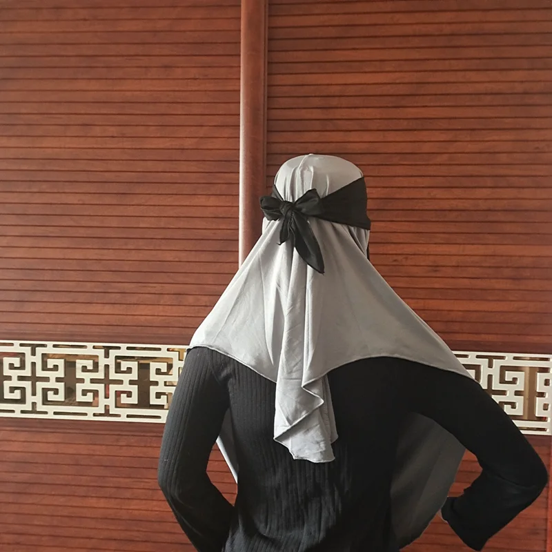 

Women Muslim Niqab Burqa Bonnet Veil Modest Wear Hijab Single Layered Amira Islamic Face Cover Burqa Arab Prayer Hijabs Scarf