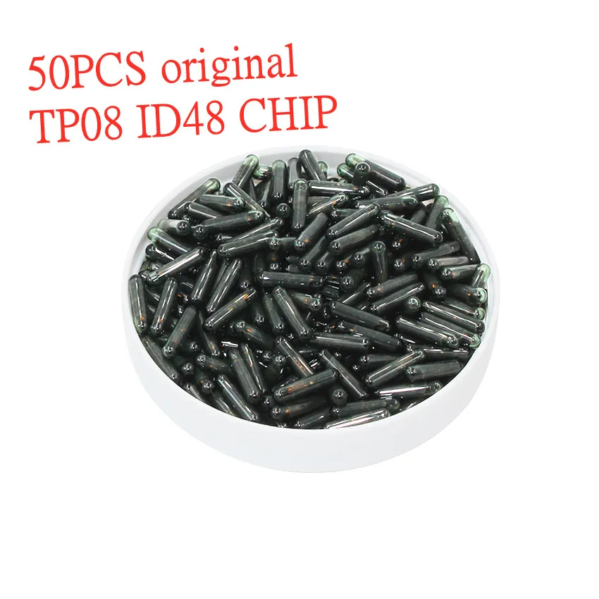 

50pcs/lot Original TP08 ID48 glass chip auto transponder chip ID48 chip