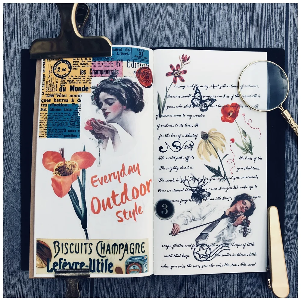 30 шт./компл. винтажная девушка леди вельм бумажная наклейка для творчества