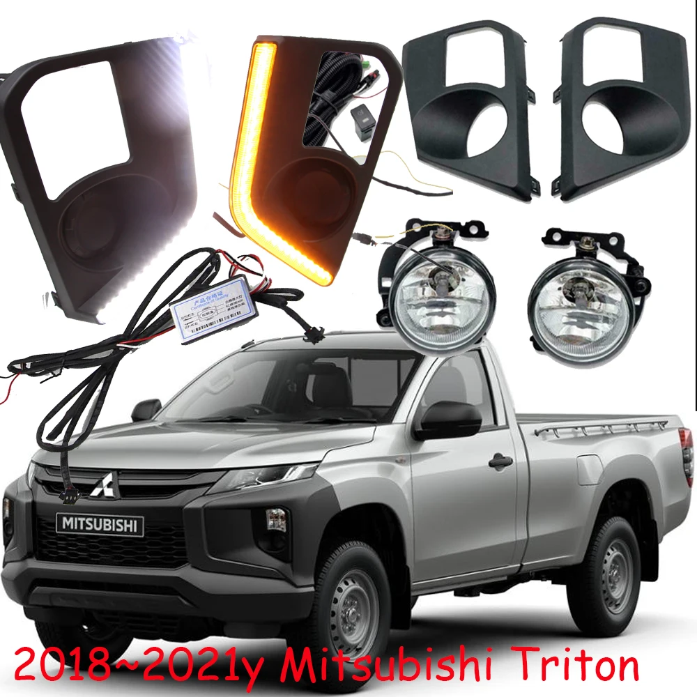 

2018 ~ 2020 год головной светильник для Mitsubishi Triton Дневной светильник автомобильные аксессуары светодиодные передние фары для Тритон туман свет...