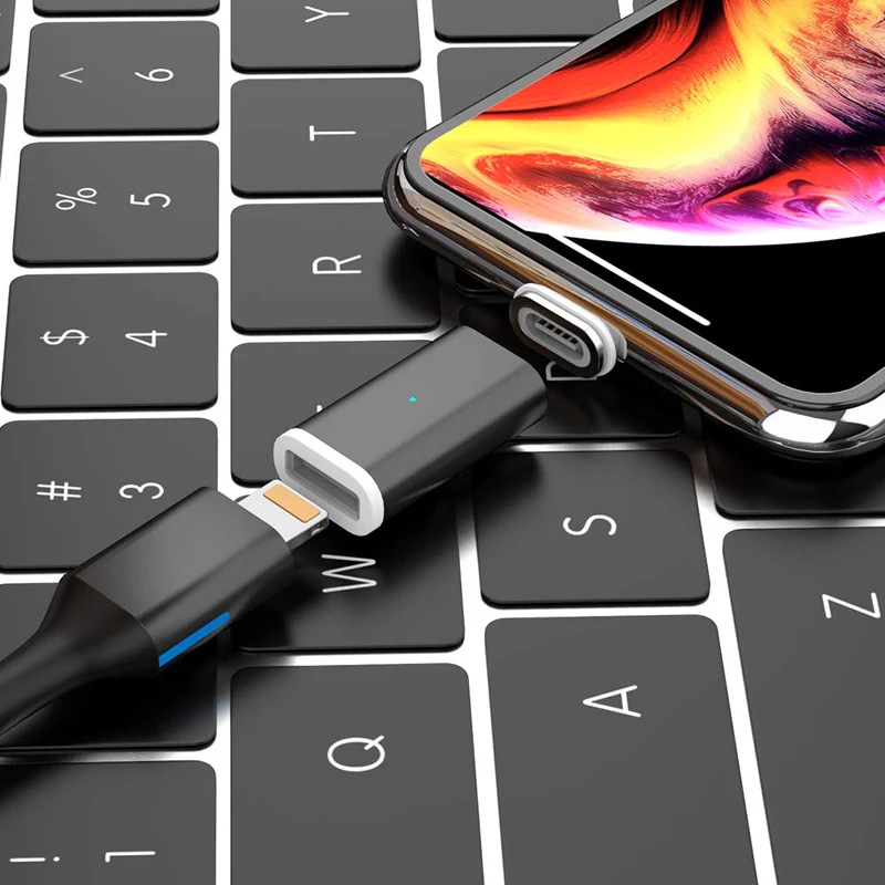 Магнитный адаптер CANDYEIC для IPhone магнитное зарядное устройство 12 11 Pro Max 8 7Plus 6s Plus SE XR