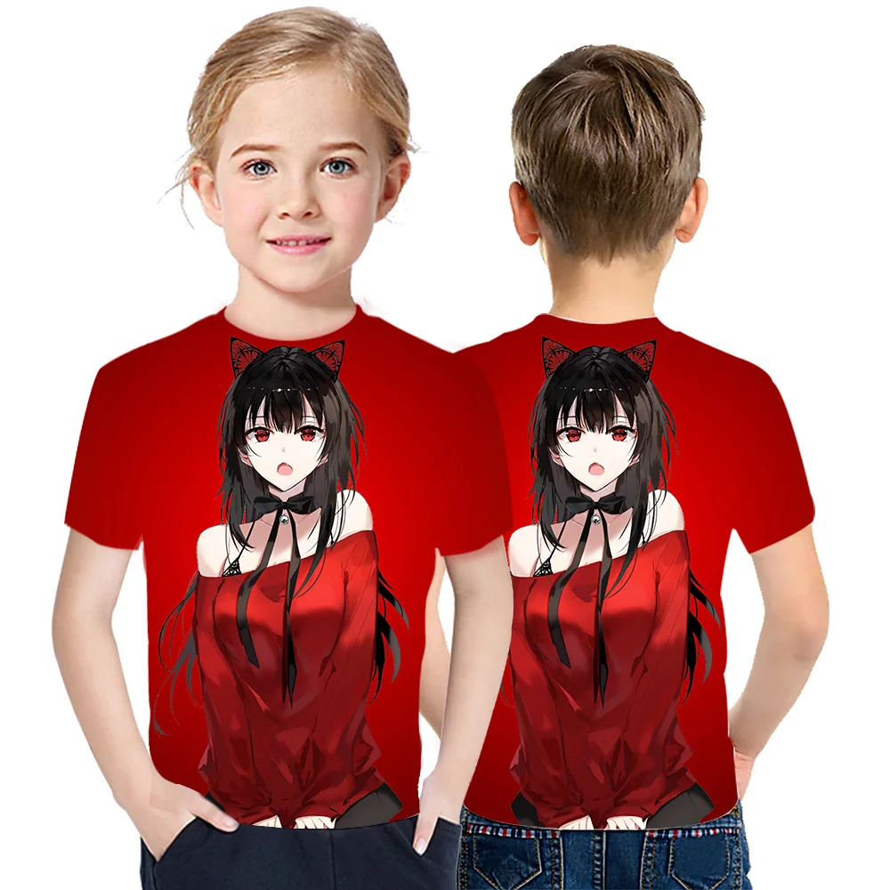 

Summer Relaxed Lazy T-Shirt Children's 3D Cotton Printing Round Neck Fashion Brand Ins Short Sleeve T-Shirt Boys And Girls Creat