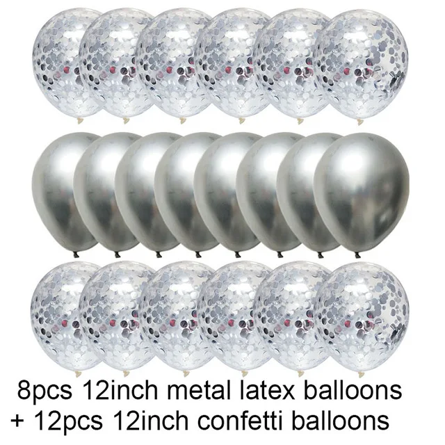 silver metal mixed Металлические шары, золотой Звездный конфетти, шары для дня рождения, вечеринки, для взрослых, деко, свадебное украшение, для детского душа, для новобрачных, для душа - Цвет: silver metal mixed