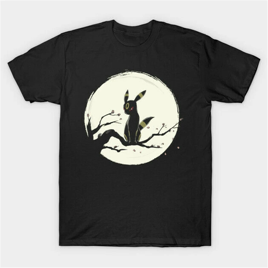 Темная Эволюция Иви умбреон полнолуние ночь черная футболка Размер S-3XL Harajuku