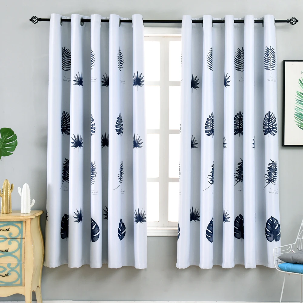 Шторы с китайским банановым принтом для детской комнаты 1 шт. W100xL200cm маленькие