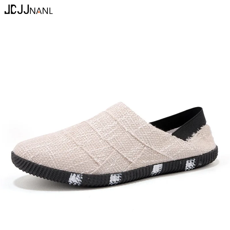 JCJJNANL/льняная парусиновая обувь сезон весна-лето Мужская модная повседневная