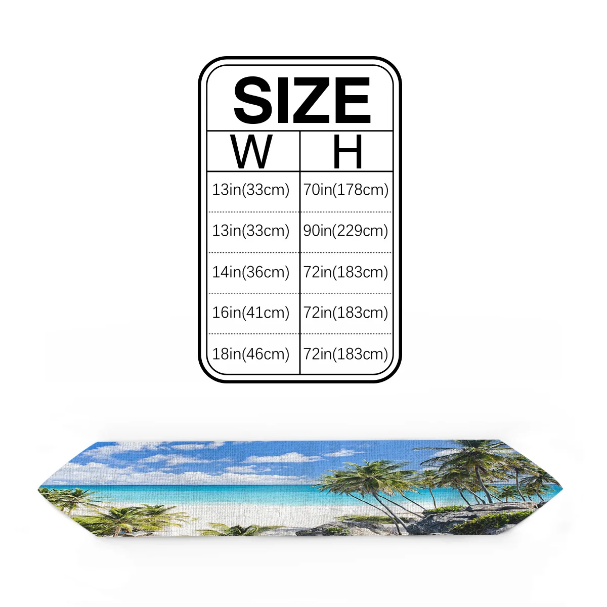 Пляжный лес тропические деревья небо стол бегунок комод шарфы кухонный бегуны