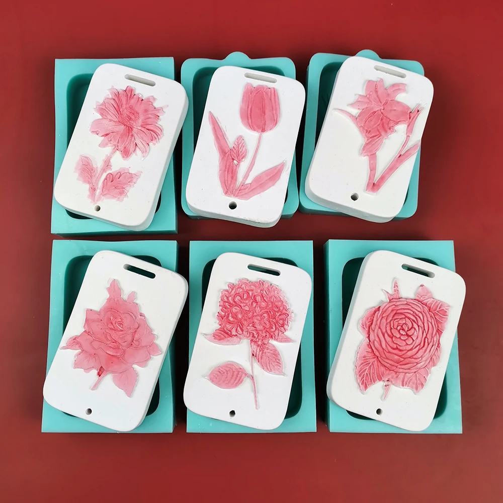 

Floral Fragrance Mold Creative Fondant Mold Orchid Tulip Daisy Peony Roses Fragrant Gypsum Tablets Of Flowers Mold Silicones