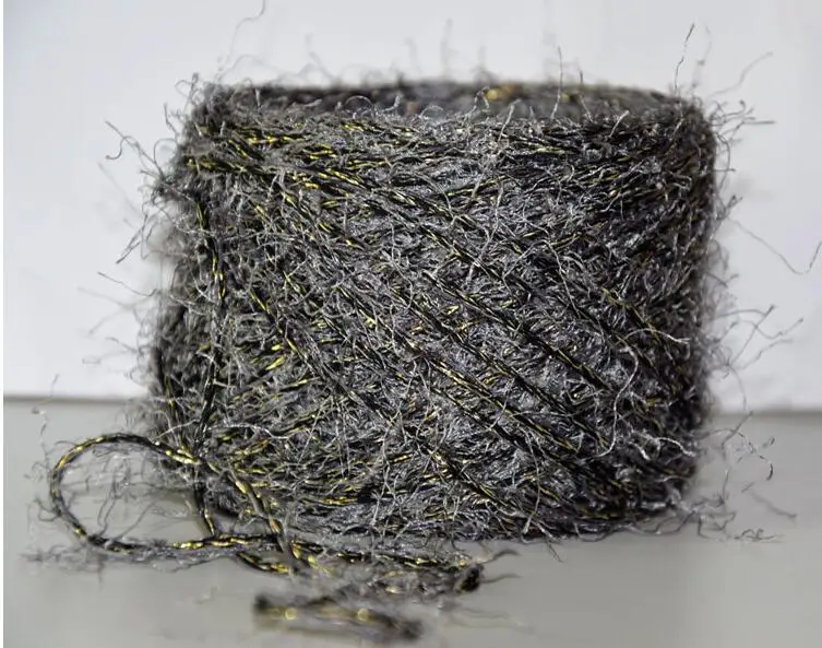 Пряжа из хлопка и перьев 50 г/лот для ручного вязания металлическая пряжа крючком