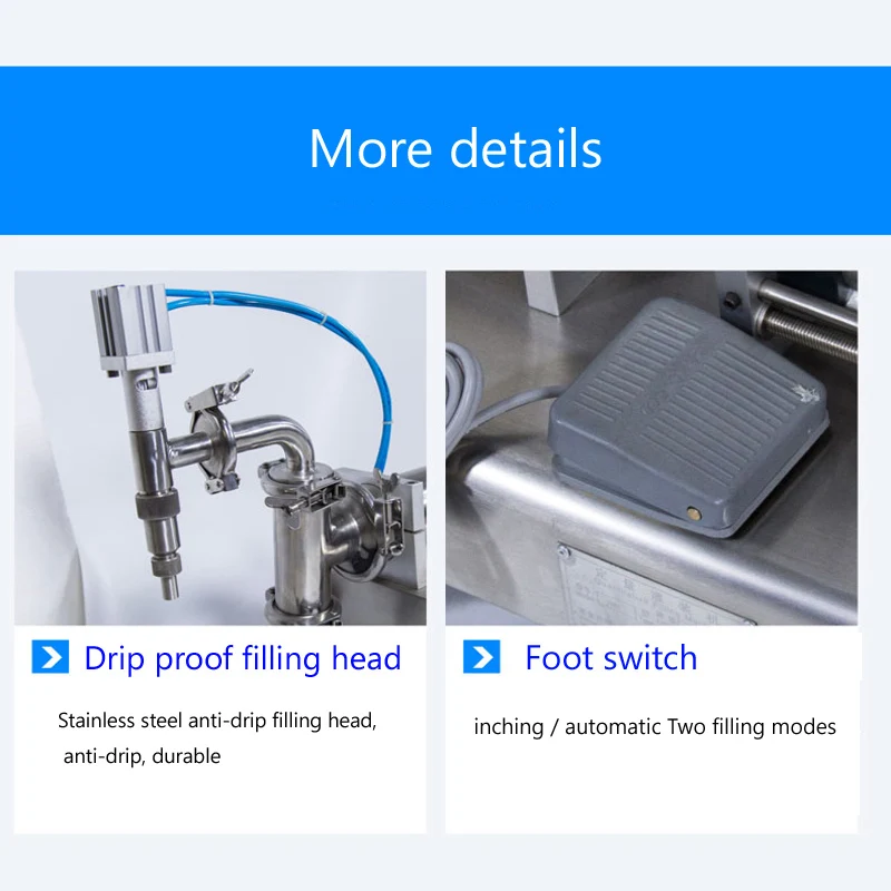 Полуавтоматическая разливочная машина из нержавеющей стали для вина молока сока