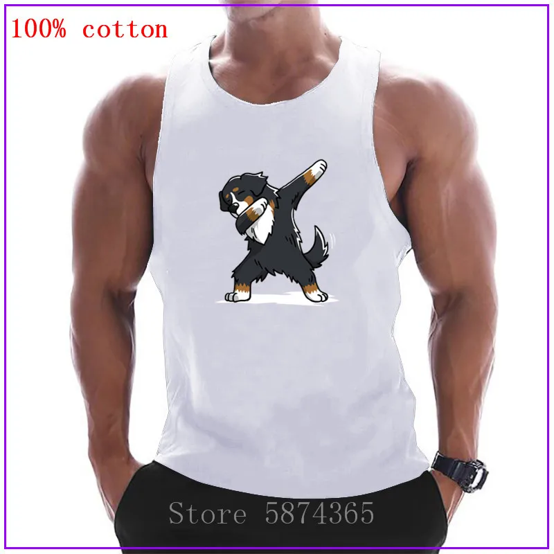 Забавная горная майка для собак Bernese мужская без рукавов фитнеса|Майки| |