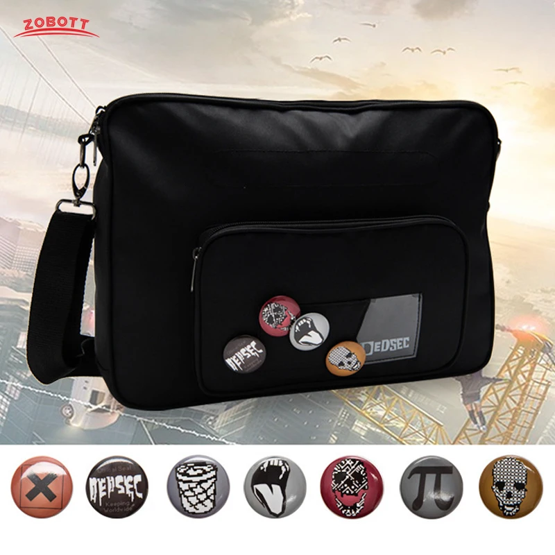 Сумка через плечо Game Watch Dogs 2 Косплей Маркус Холлоуэй для взрослых унисекс сумка