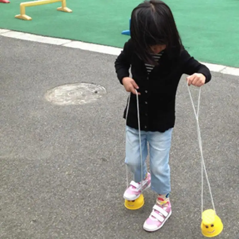 2 шт./компл. ходьбы свая прыгать игрушка пластик со смайликом и надписью детская