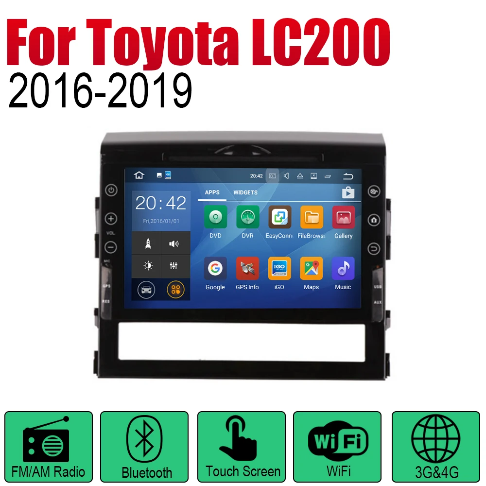 ZaiXi Авто DVD плеер GPS навигация для Toyota Land Cruiser LC200 2016 ~ 2019 автомобильный Android