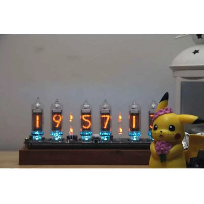 Tube Clock Colorful LED Backlight IN14 Nixie USB Electronic DIY Digital Gift Boyfriend | Дом и сад