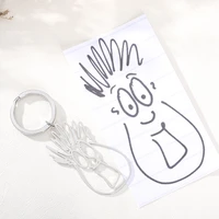 custom kids drawing diy keychains engrave artwork handwriting stainless steel personalized keyring mother kid gifts freeshipping