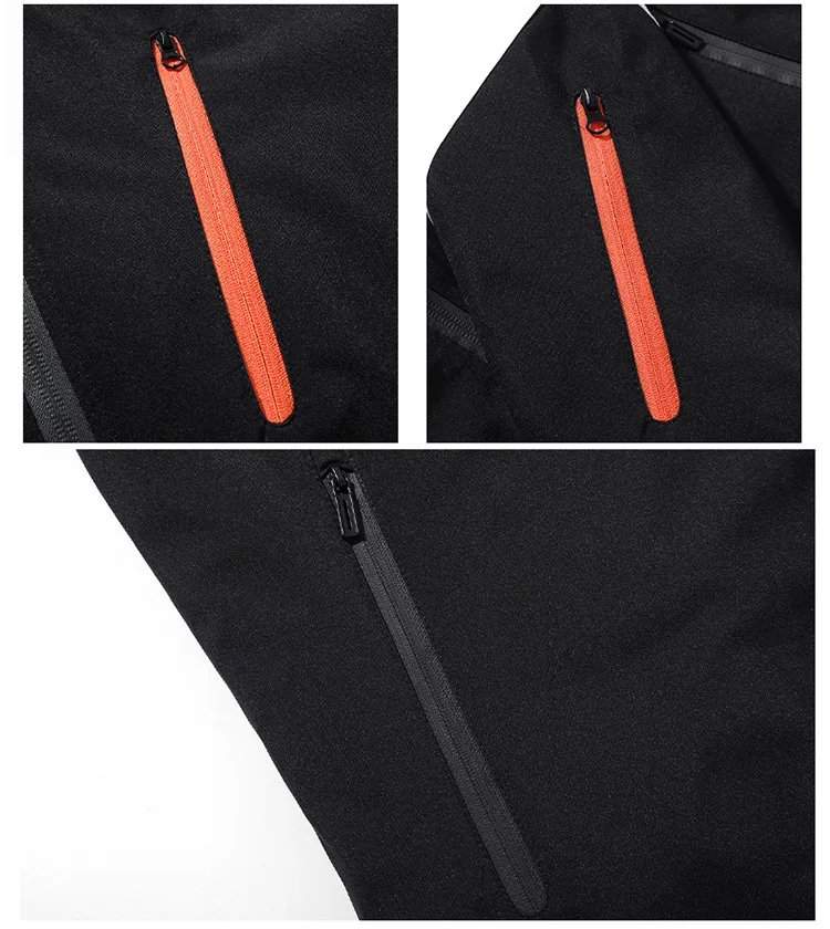 

Fashion Men's Down Jacket Winter Coats Hooded Detachable Black White Patchwork Zipper Jackets Snow Parkas Plus Size 4XL