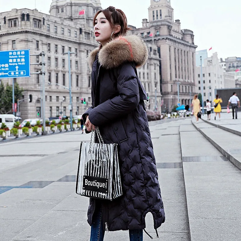 Overknee Thickening Self-cultivation Heavy Seta Lead Baby's Breath Down Jackets Girls Long Fund Loose Coat T - 1802 |