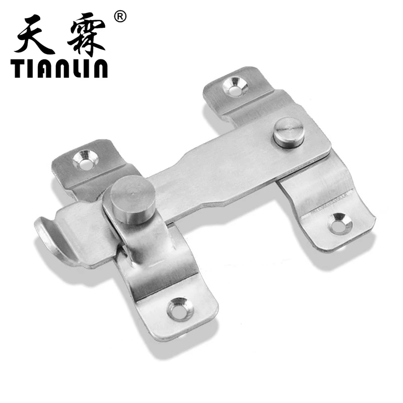 

Commend thickening stainless steel pin buckle door bolt fastener button burglary-resisting door lock plug with screw
