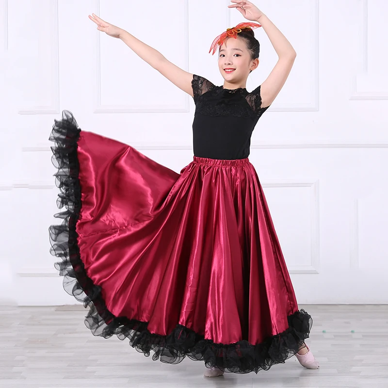 Новинка платье для танца живота девочек испанская юбка фламенко платья хора и