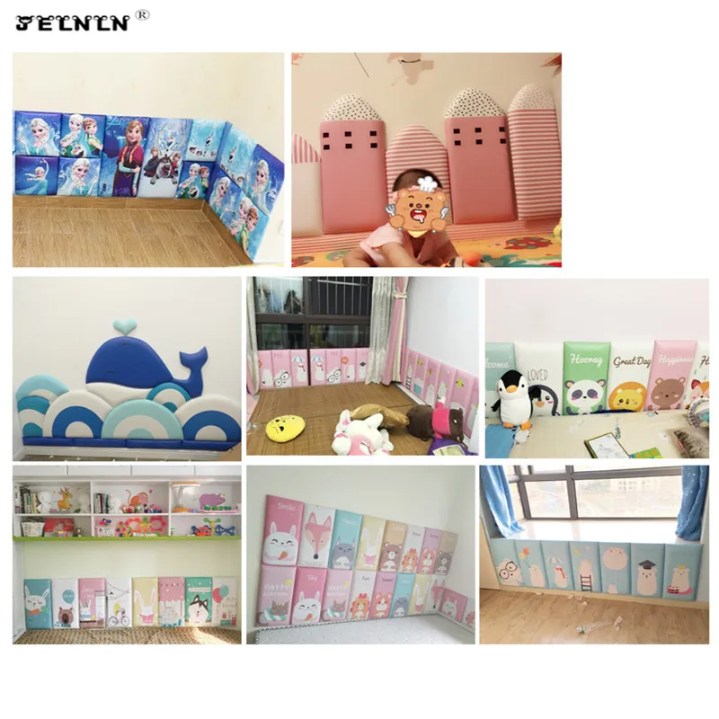 

White bear pattern cartoon custom living room bedroom children's room wall tatami wall stickers soft foam 3D wall stickers