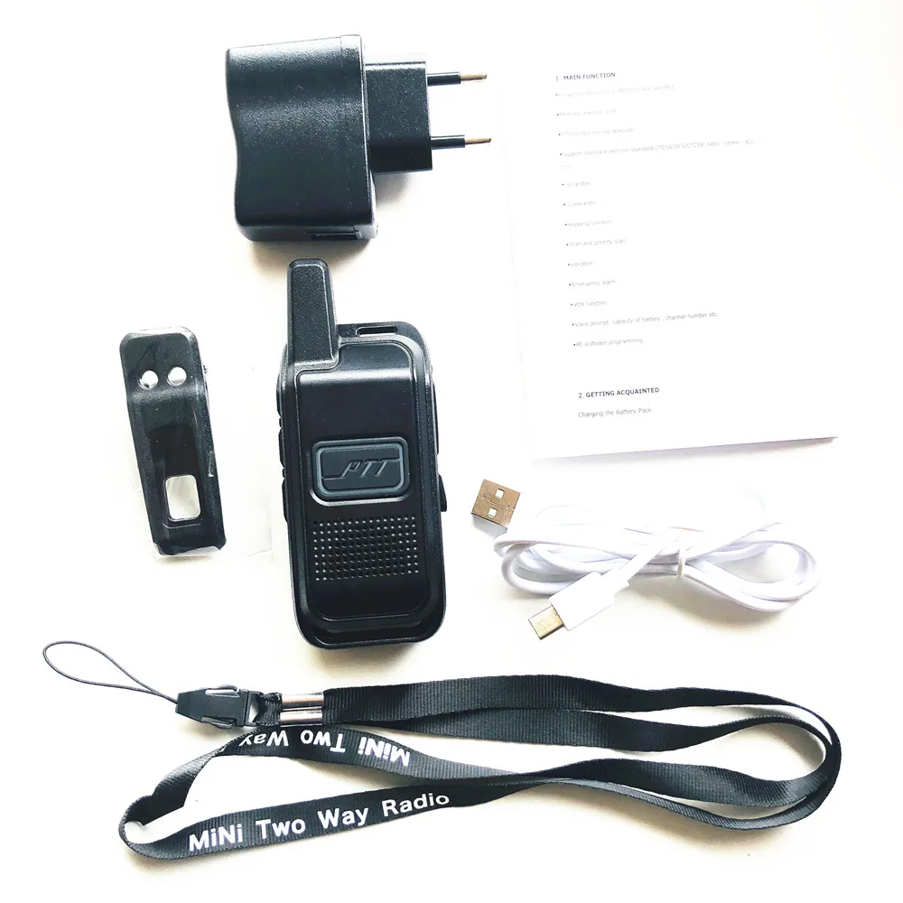 Мини-рация Radtel T-S1 PMR 446 199CH карманная двухсторонняя радиостанция FRS лицензия Free HT
