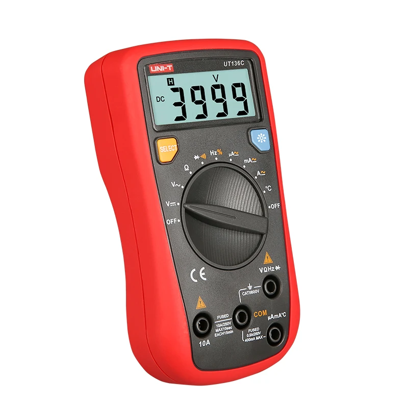 Мини цифровой мультиметр UT136A/B/C/D Карманный ручной автоматический