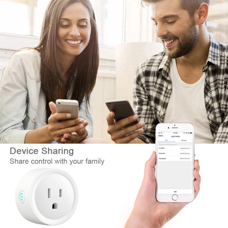 

16A Power Socket Wireless US Plug Smart Home Voice Remote Control Smart Socket WiFi Smart Timer Plug For Alexa Google Assistant