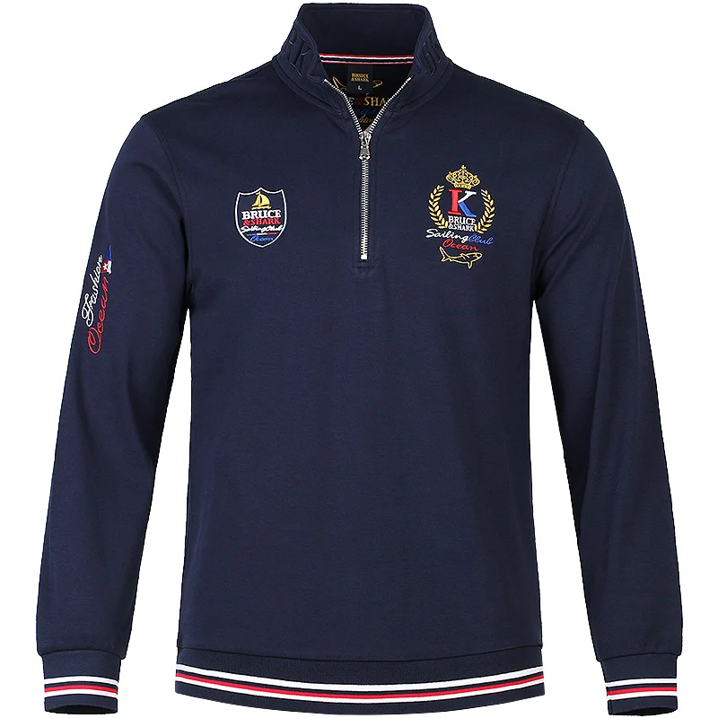 Рубашка-поло мужская с длинными рукавами размера плюс в полоску УТЕПЛЕННЫЙ ТОП