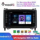 Автомагнитола Podofo 8 дюймов, стерео-система на Android, 2 Din, для Mercedes Benz B200 Sprinter W906 W639 Ab Class W169 W245 Viano Vito GPS Navi