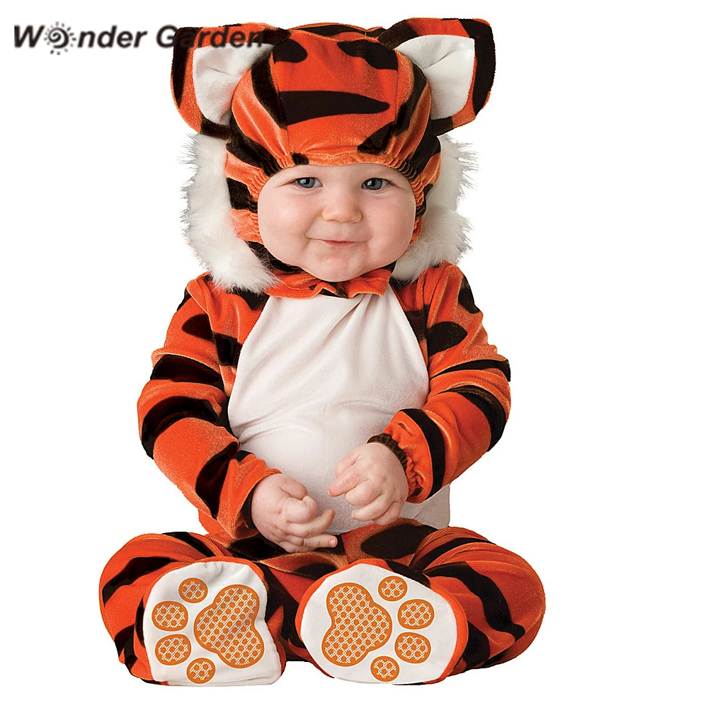 Wonder Garden/костюм для маленьких мальчиков с изображением тигра и животных на