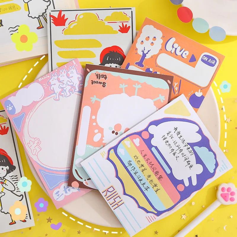 50 шт. блокноты kawaii милые школьные офисные декоративные бумажные скребок для