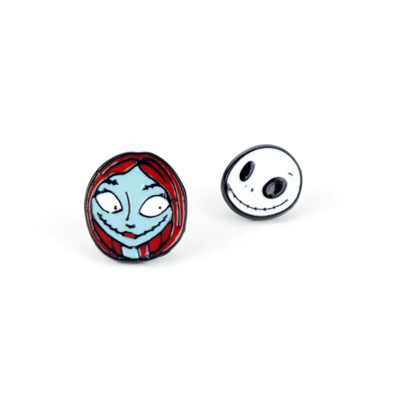 Anime One Piece Luffy Tom and Jerry Alice in Wonderland Stud Earrings The Nightmare Before Christmas Jack Sally Cute Earrings