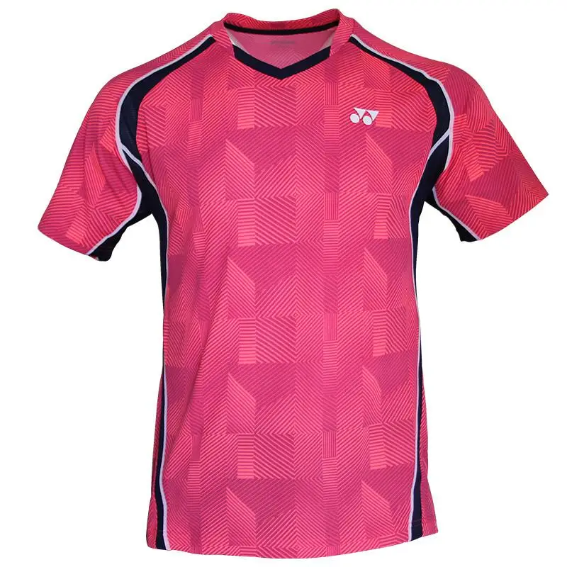 Оригинальные мужские футболки для бадминтона Yonex дышащие удобные быстросохнущие спортивные футболки с коротким рукавом для фитнеса Lin Dan - Цвет: Серебристый