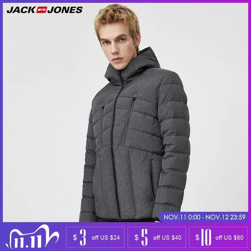 JackJones короткий пуховик с капюшоном мужская верхняя одежда 219412512 | Мужская