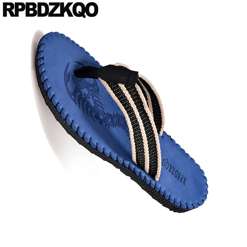 Шлепанцы мужские с ремешком на щиколотке сандалии в полоску дышащие для воды