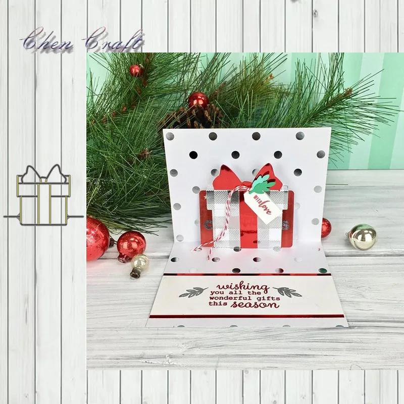 Бумага наслоения подарок карты металлический Трафаретный вырубной штамп рамка с