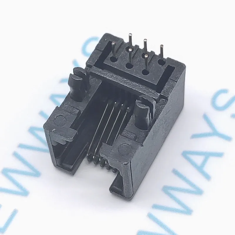 50 шт./лот Rj11 розетка Rj12 телефон 90 градусов 6 контактный Кристальный Женский Разъем