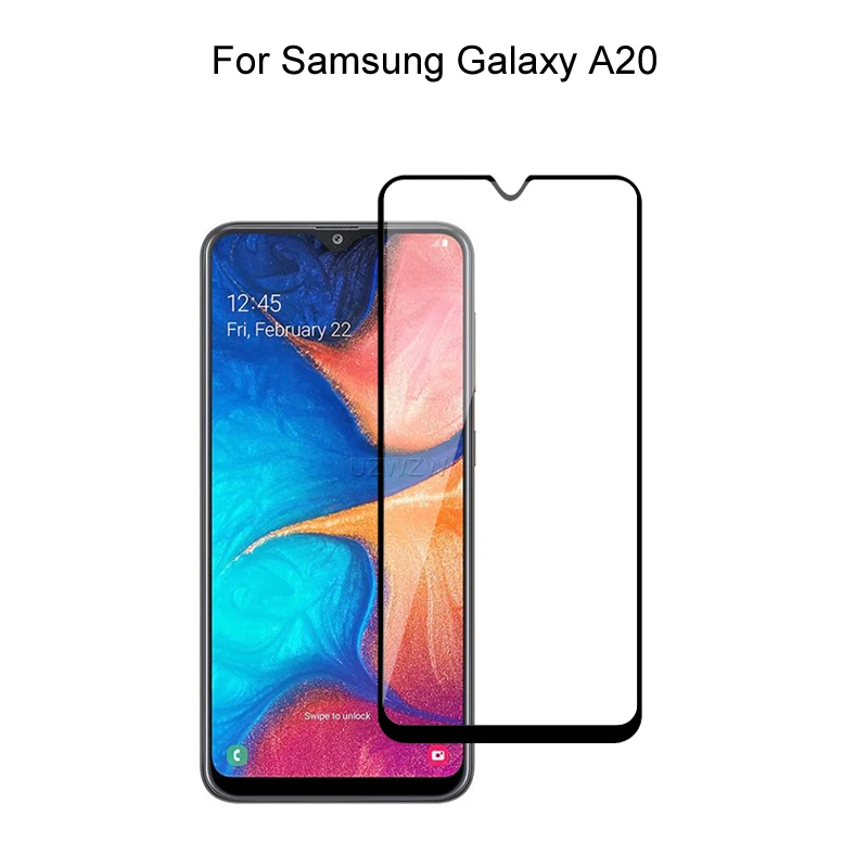 

For Samsung Galaxy A20 Full Cover 0.26mm Screen Protective Tempered Glass For Samsung Galaxy A20 Glass