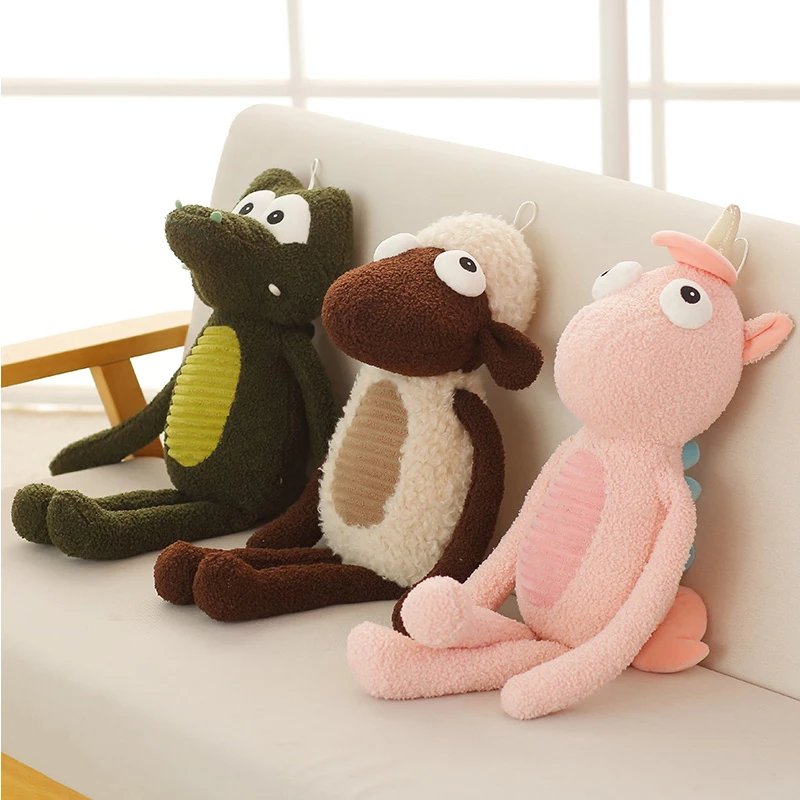 

Kawaii 60CM Cool Long Legs Unicorn Crocodile Sheep Plush Toys Soft Stuffed Cartoon Animals Appease Baby Doll Kids Girls Gifts