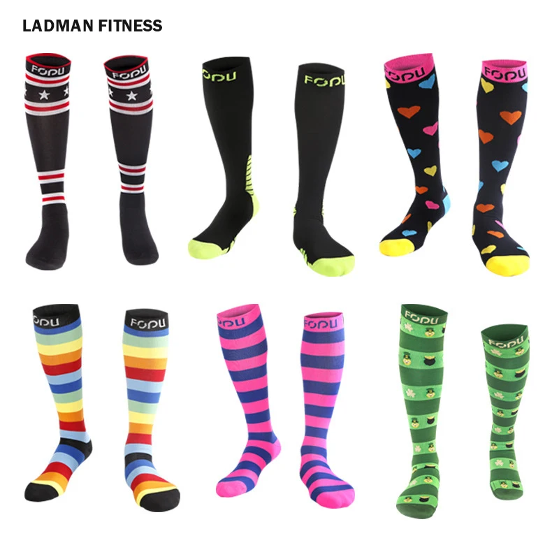 

6 Styles Quality Unisex Compression Stockings Cycling Socks Fit Medical Edema, Diabetes, Varicose Veins, Running Marathon Socks