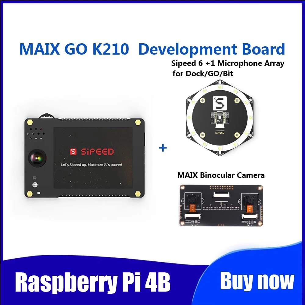 Макетная плата MAIX GO K210 AI искусственного интеллекта M12 Ultra OpenMV с бинокулярной