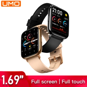 umo smart watch 1 69 touch ultra thin screen men women fitness tracker waterproof for ios android honor xiaomi samsung phone free global shipping