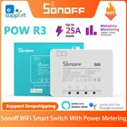 Смарт-переключатель SONOFF POWR3, 25 А, Wi-Fi, защита от перегрузки, энергосберегающий трек на EWeLink, голосовое управление через Alexa