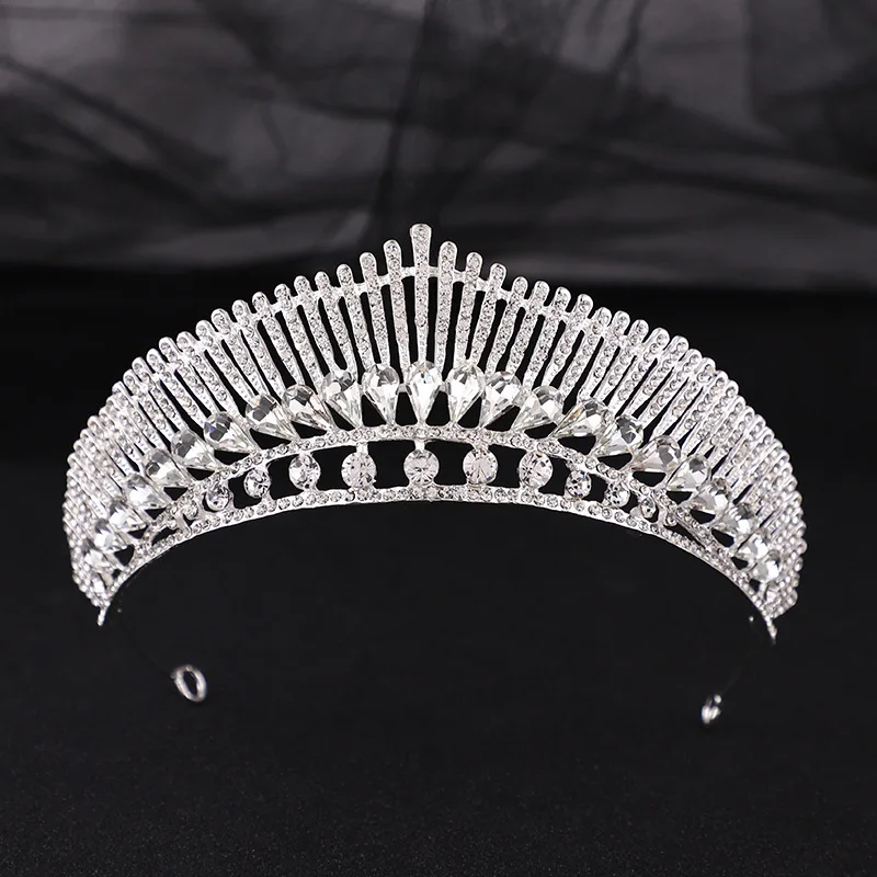 

Ymor Elegant Moon Bridal Headwear Crystals Bithday Zirconia Wedding Hair Accessories Hair Band Brides Crown Tiaras